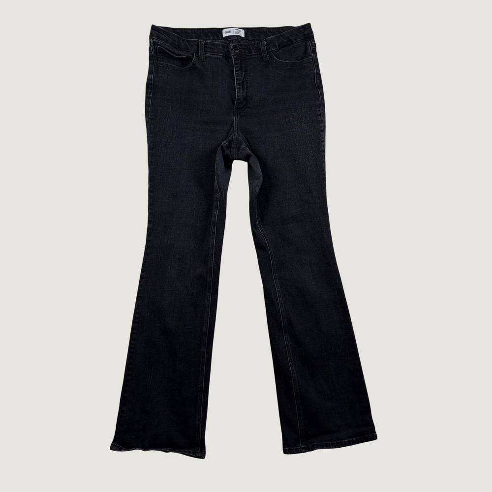 BKE Parker Jeans Womens High Rise Bootcut Stretch Denim 32x35.5 Black Minimalist
